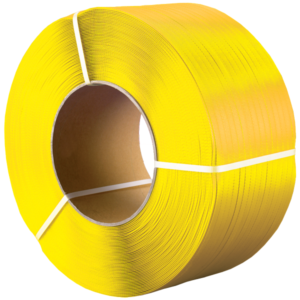 PP-band 9x0,75 200/3600 Gul Bandtyp: PP-band (Polypropylenband)Färg: GulBredd: 12 mmTjocklek: 0,75 mmKärndiameter: 200 mmLängd: 3000 meter/rulle