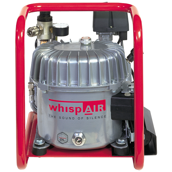 Whispair kompressor CW 50/4 AL Tekniska specifikationer:Effekt:  0,35/0,50 kW/hp Arbetstid: 50 % Kapacitet:50l /minl/min: 32 Nl/minTankrymd: 3,5 liter Ljudnivå: 40 dB/AMax. tryck: 8/120 bar/psiStorlek: 30×37×34 cmVikt: 19 kg